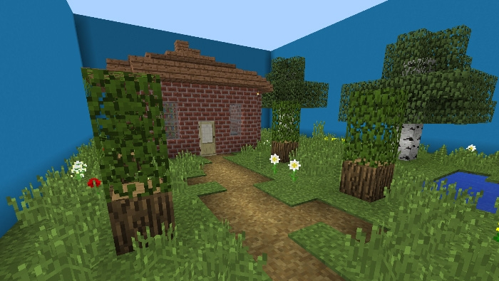 Найти Кнопку: Дома - Карта Minecraft PE