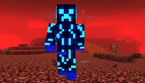 Скин Синий неон для Mineraft PE